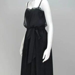 Vintage 1980s black formal maxi dress